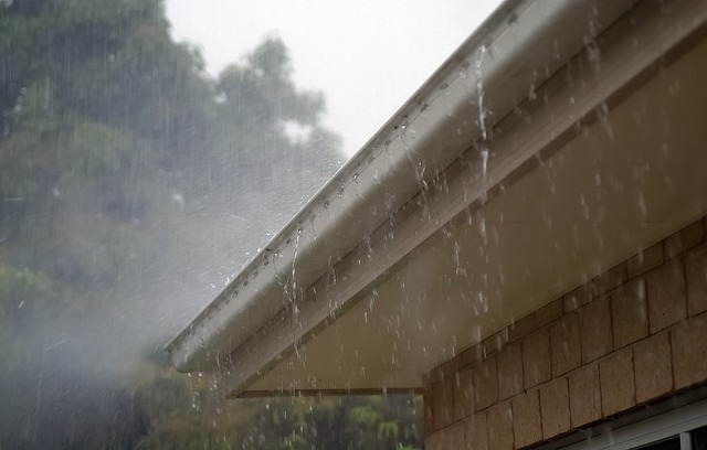 water running off of roof